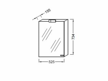 Зеркальный шкаф Jacob Delafon Odeon Up EB879-J5. Фото