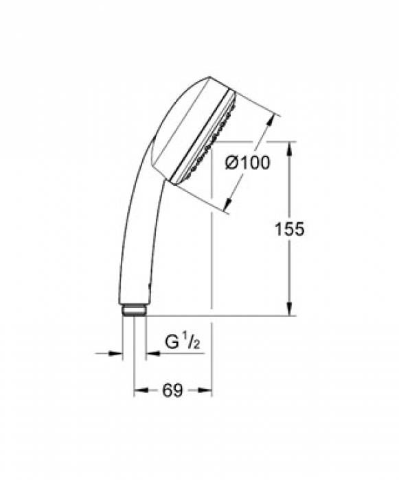 Ручной душ GROHE Tempesta New Cosmopolitan 26082001. Фото