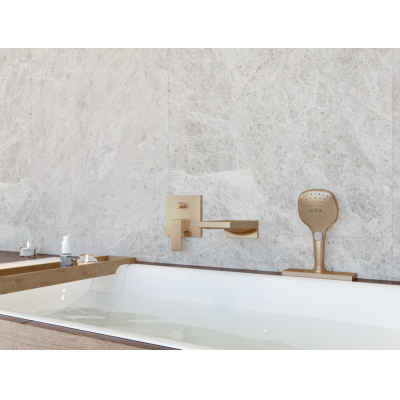 Излив Hansgrohe Metropol для ванны, 32543140, шлифованная бронза. Фото